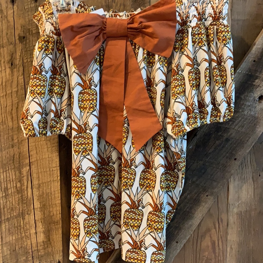 NWT Anthropologie Porridge Bow Back Top M